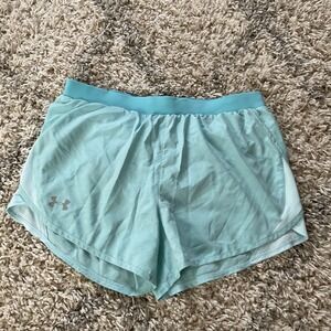Under‎ Armour HeatGear Teal Running Shorts Women's Medium